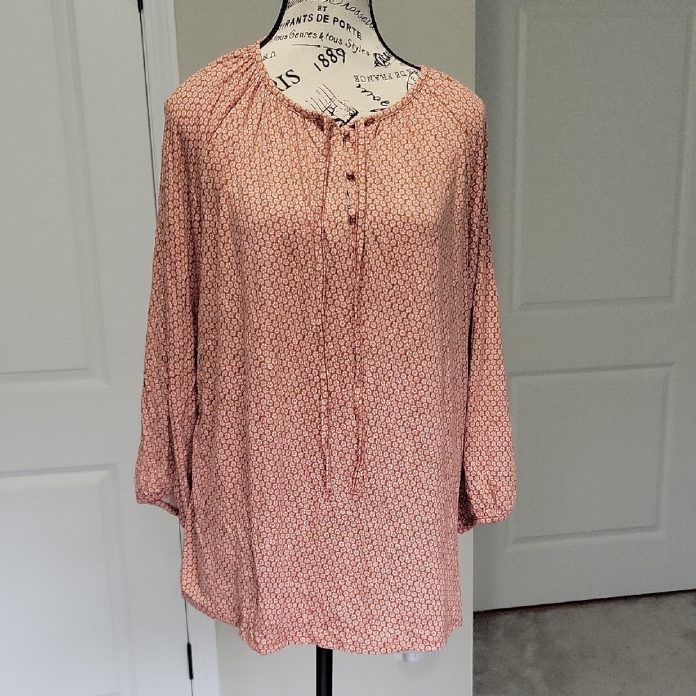 Croft & Barrow Relaxed Buttoned Blouse